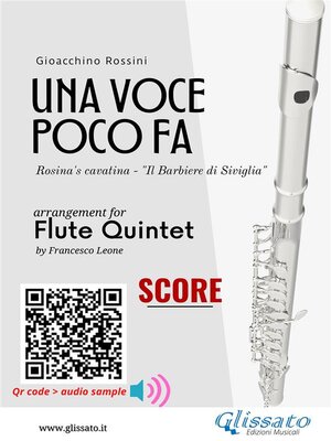 cover image of Flute Quintet score of "Una voce poco fa"